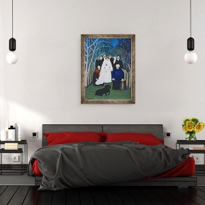 Tablou inramat - Henri J.F. Rousseau - Petrecerea de nunta, 70 x 90 cm - Img 3