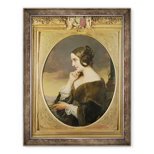 Tablou inramat - Henri Lehmann - Portretul Contesei Marie dAgoult, 60 x 80 cm
