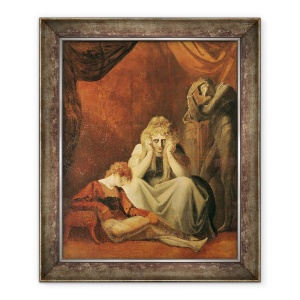 Tablou inramat - Henry Fuseli - Iata-ma si Sorrow Sit, 50 x 60 cm