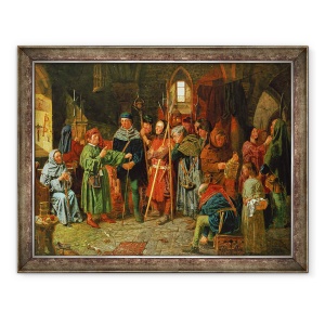 Tablou inramat - Henry Stacey Marks - Dogberrys Charge pentru ceas, 70 x 90 cm