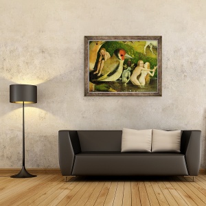 Tablou inramat - Hieronymus Bosch - Gradina deliciilor Pamantesti X, 70 x 90 cm - Img 2