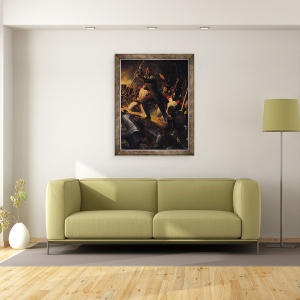 Tablou inramat - Hippolyte Delaroche - Charles-Amedee-Albert de Savoie, Print de Carignan 1798-1849 conducand asaltul la asediul Trocadero, 31 august 1823, 70 x 90 cm - Img 2