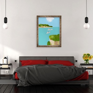 Tablou inramat - Hiroyuki Izutsu - Mare linistita, 70 x 90 cm - Img 3