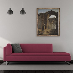 Tablou inramat - Hubert Robert - Fantanile, 50 x 60 cm - Img 2