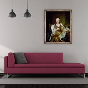 Tablou inramat - Hyacinthe Rigaud - Portret De Elizabeth Charlotte De Bavaria, 50 x 60 cm - Img 2