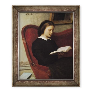 Tablou inramat - Ignace Henri Jean Fantin-Latour - Cititorul, 70 x 85 cm