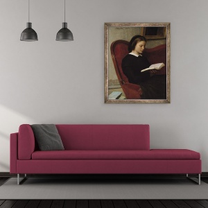 Tablou inramat - Ignace Henri Jean Fantin-Latour - Cititorul, 70 x 85 cm - Img 2