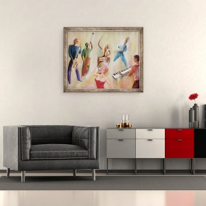Tablou inramat - Ikahl Beckford - Pe scena, 70 x 85 cm - Img 2