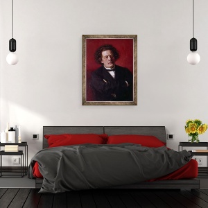 Tablou inramat - Ilya Efimovich Repin - Portretul lui Anton Grigoryevich Rubinstein, 60 x 80 cm - Img 3