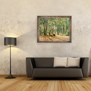 Tablou inramat - Ivan Ivanovich Shishkin - La cabana de vara, 70 x 90 cm - Img 2