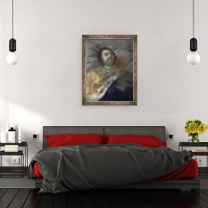 Tablou inramat - Ivan Nikitich Nikitin - Petru I 1672-1725 cel Mare pe patul de moarte, 60 x 80 cm - Img 3