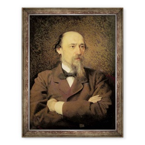 Tablou inramat - Ivan Nikolaevich Kramskoy - Portretul lui Nikolay Alekseyevich Nekrasov, 60 x 80 cm
