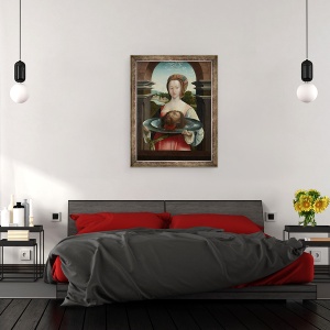 Tablou inramat - Jacob Cornelisz van Oostsanen - Salome cu capul lui Ioan Botezatorul, 70 x 90 cm - Img 3