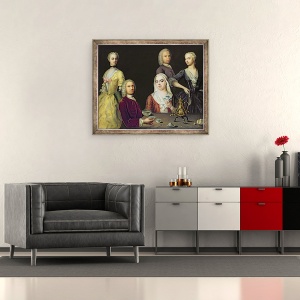 Tablou inramat - Jacob Denner - Familia Denner, 50 x 60 cm - Img 2