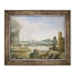 Tablou inramat - Jacob Gensler - Hamburg dupa incendiu, 70 x 85 cm