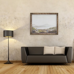 Tablou inramat - Jacob More - Napoli din Posillipo, 70 x 90 cm - Img 2
