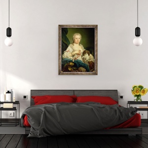 Tablou inramat - Jacopo Amigoni - Maria-Barbara de Braganza d.1758, 60 x 80 cm - Img 3
