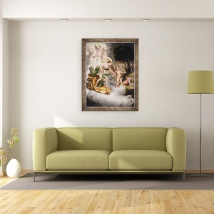 Tablou inramat - Jacopo Ianguidi Bertoia - Venus condus de Cupidon la Dead Adonis, 70 x 90 cm - Img 2