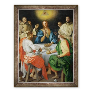Tablou inramat - Jacopo Pontormo - Cina de la Emmaus, 60 x 80 cm