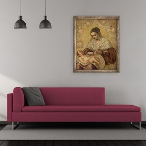 Tablou inramat - Jacopo Robusti Tintoretto - Fecioara Stelelor, 50 x 60 cm - Img 2