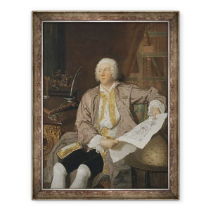 Tablou inramat - Jacques Andre Joseph Camelot Aved - Contele Carl Gustaf Tessin 1695-1770, 70 x 90 cm