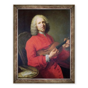 Tablou inramat - Jacques Andre Joseph Camelot Aved - Jean-Philippe Rameau 1683-1764 cu o vioara, 70 x 90 cm