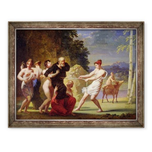 Tablou inramat - Jacques Antoine Vallin - Tentatia Sfantului Anton, 60 x 80 cm