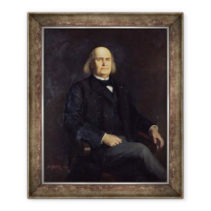 Tablou inramat - Jacques Leonard Blanquer - Portretul lui Charles Leconte de Lisle 1818-94 1885, 50 x 60 cm