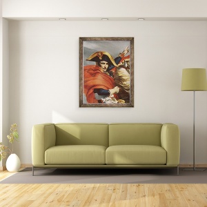 Tablou inramat - Jacques Louis David - Detaliu al lui Napoleon care traverseaza Alpii pe 20 mai 1800, 70 x 90 cm - Img 2