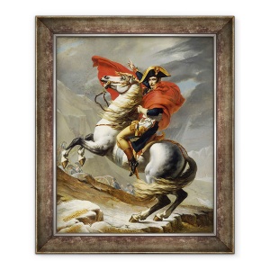 Tablou inramat - Jacques Louis David - Napoleon traversand Alpii pe 20 mai 1800 I, 50 x 60 cm