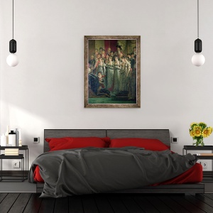 Tablou inramat - Jacques Louis David - Sfintirea imparatului Napoleon si incoronarea imparatesei Josephine de catre Papa Pius al VII-lea, detaliu I, 60 x 80 cm - Img 3