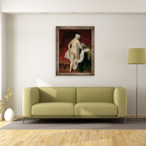 Tablou inramat - Jacques van Loo - Tanara femeie merge la culcare, 70 x 90 cm - Img 2