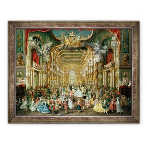 Tablou inramat - Jakob Rousseau - Balul mascat in Hoftheater, Bonn, 60 x 80 cm