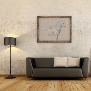 Tablou inramat - James Ward - A Mare, posibil un studiu pentru LAmour de Cheval, 70 x 90 cm - Img 2
