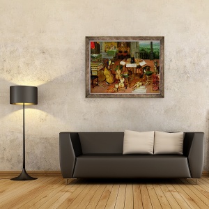Tablou inramat - Jan Brueghel the Elder - Auz I, 70 x 90 cm - Img 2