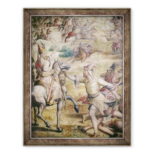 Tablou inramat - Jan Cornelisz Vermeyen - Campania imparatului Carol al V-lea 1500-58 impotriva turcilor la Tunis in 1535, capturarea Golettei, 70 x 90 cm