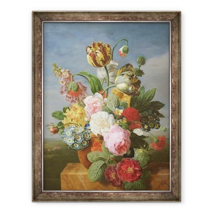 Tablou inramat - Jan Frans van Dael - Buchet de flori in vaza, 60 x 80 cm