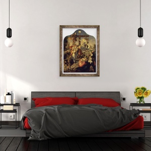 Tablou inramat - Jan Gossaert - Depozitia, 60 x 80 cm - Img 3