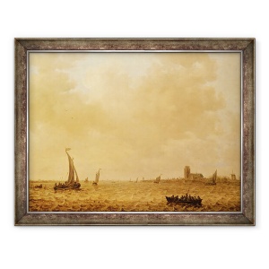 Tablou inramat - Jan Josephsz van Goyen - Vedere la vechiul Maas, 70 x 90 cm
