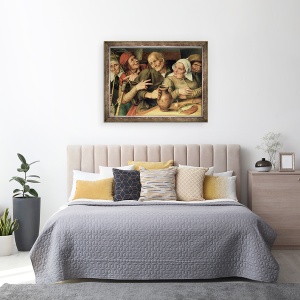 Tablou inramat - Jan Massys - Compania Jovial, 60 x 80 cm - Img 3