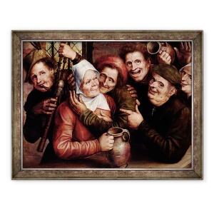 Tablou inramat - Jan Massys - Companie vesela, 60 x 80 cm