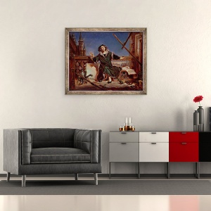 Tablou inramat - Jan Matejko - Nicolaus Copernicus 1473-1543 astronomul, 50 x 60 cm - Img 2