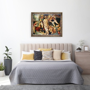 Tablou inramat - Jan Sanders van Hemessen - Mocking de Hristos, 60 x 80 cm - Img 3