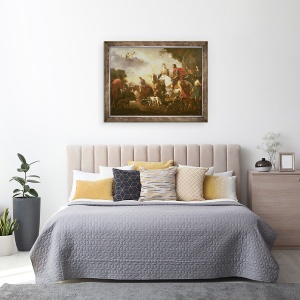 Tablou inramat - Jan van Bike Miel - Vanatoare Dido si Aeneas, 60 x 80 cm - Img 3