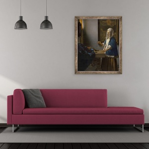 Tablou inramat - Jan Vermeer - Femeia care detine un echilibru, 50 x 60 cm - Img 2