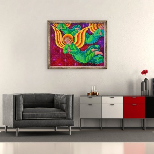 Tablou inramat - Jane Tattersfield - ingeri in verde, 50 x 60 cm - Img 2