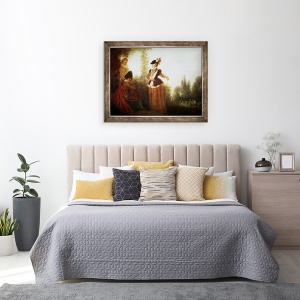 Tablou inramat - Jean Antoine Watteau - Aventura, 60 x 80 cm - Img 3