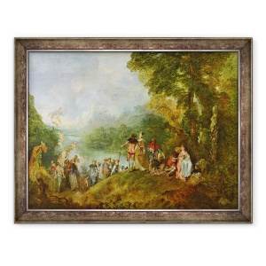 Tablou inramat - Jean Antoine Watteau - imbarcare pentru Cythera, 60 x 80 cm
