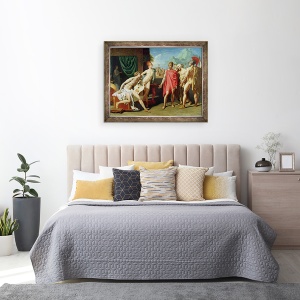 Tablou inramat - Jean Auguste Dominique Ingres - Ambasadorii trimisi de Agamemnon pentru a-l indemna pe Ahile sa lupte, 60 x 80 cm - Img 3