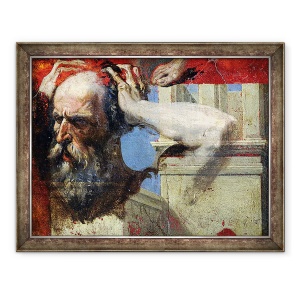 Tablou inramat - Jean Auguste Dominique Ingres - Studiu Figura pentru Martiriul Sfantului Simfonic ulei pe panou, 70 x 90 cm